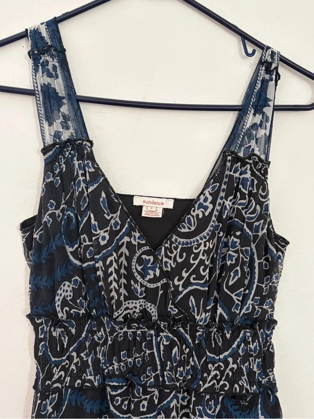 Sundance Women's Navy Paisley Maxi Dress